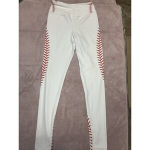 Baseball Leggings Size Medium Polyester. Great Condition